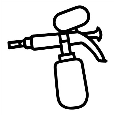 siluet vektör illüstrasyonunu boyamak için hava fırçası aracı