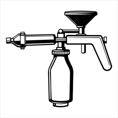siluet vektör illüstrasyonunu boyamak için hava fırçası aracı