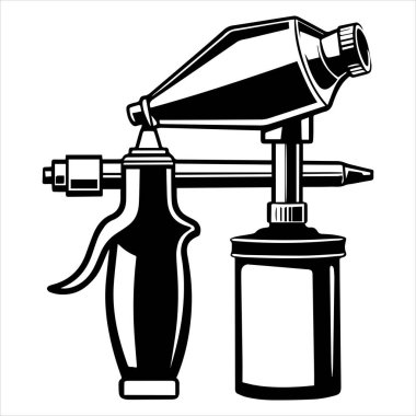 siluet vektör illüstrasyonunu boyamak için hava fırçası aracı