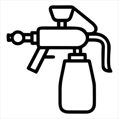 siluet vektör illüstrasyonunu boyamak için hava fırçası aracı