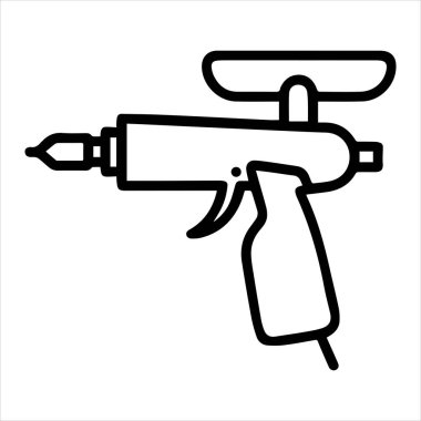 siluet vektör illüstrasyonunu boyamak için hava fırçası aracı