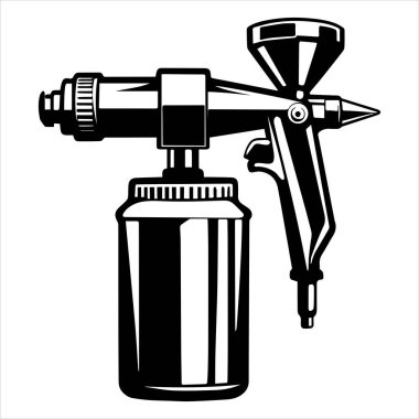 siluet vektör illüstrasyonunu boyamak için hava fırçası aracı