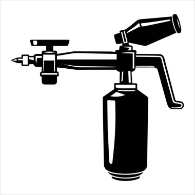 siluet vektör illüstrasyonunu boyamak için hava fırçası aracı