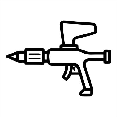 siluet vektör illüstrasyonunu boyamak için hava fırçası aracı