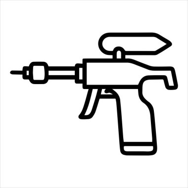 siluet vektör illüstrasyonunu boyamak için hava fırçası aracı