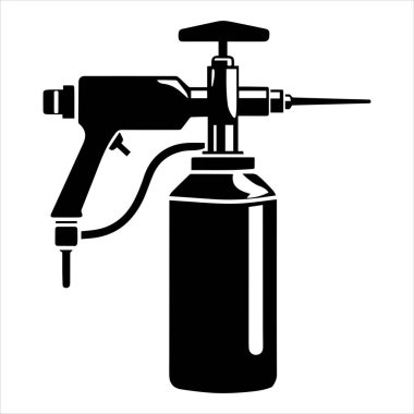 siluet vektör illüstrasyonunu boyamak için hava fırçası aracı