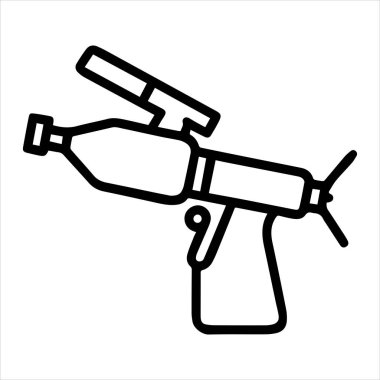 siluet vektör illüstrasyonunu boyamak için hava fırçası aracı