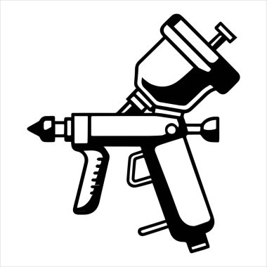 siluet vektör illüstrasyonunu boyamak için hava fırçası aracı