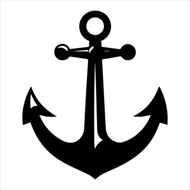 çapa vektör çizimi beyaza izole edildi