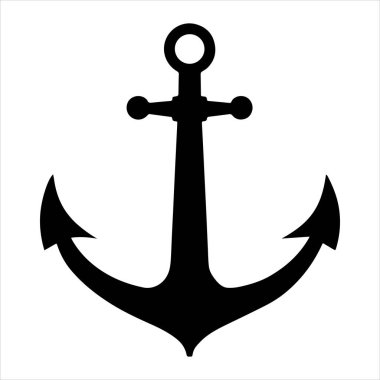 çapa vektör çizimi beyaza izole edildi