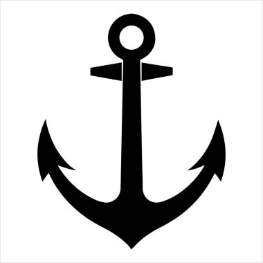 çapa vektör çizimi beyaza izole edildi