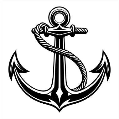 çapa vektör çizimi beyaza izole edildi