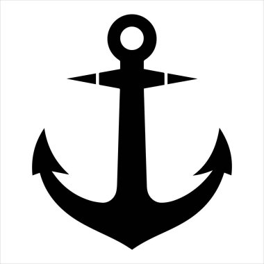 çapa vektör çizimi beyaza izole edildi