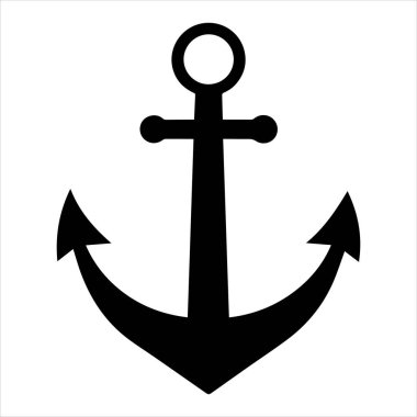 çapa vektör çizimi beyaza izole edildi