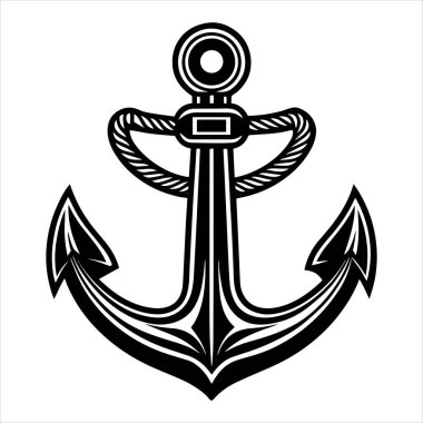 çapa vektör çizimi beyaza izole edildi