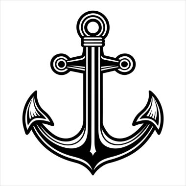 çapa vektör çizimi beyaza izole edildi