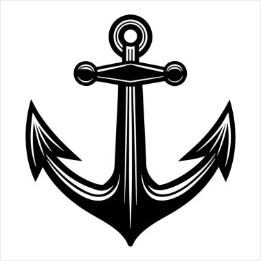 çapa vektör çizimi beyaza izole edildi