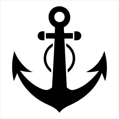 çapa vektör çizimi beyaza izole edildi