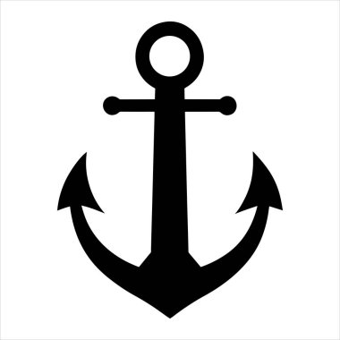 çapa vektör çizimi beyaza izole edildi