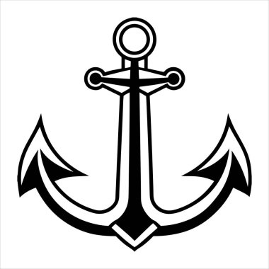 çapa vektör çizimi beyaza izole edildi