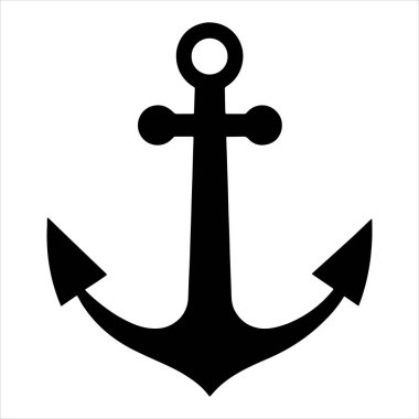 çapa vektör çizimi beyaza izole edildi