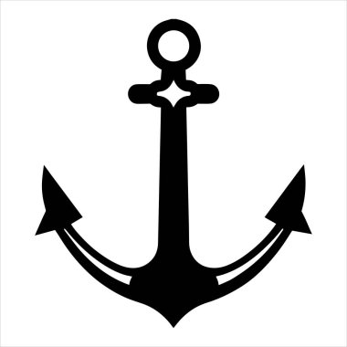 çapa vektör çizimi beyaza izole edildi