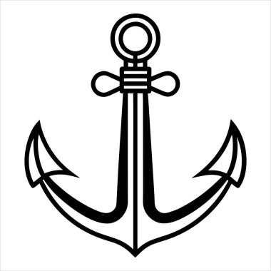 çapa vektör çizimi beyaza izole edildi