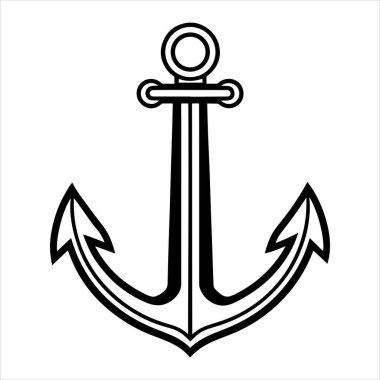 çapa vektör çizimi beyaza izole edildi