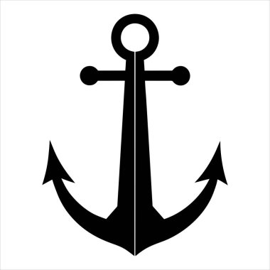 çapa vektör çizimi beyaza izole edildi