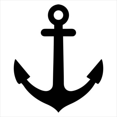 çapa vektör çizimi beyaza izole edildi