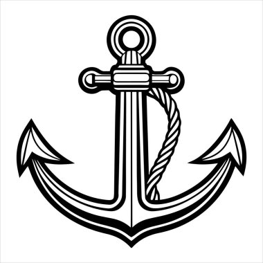 çapa vektör çizimi beyaza izole edildi