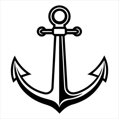 çapa vektör çizimi beyaza izole edildi