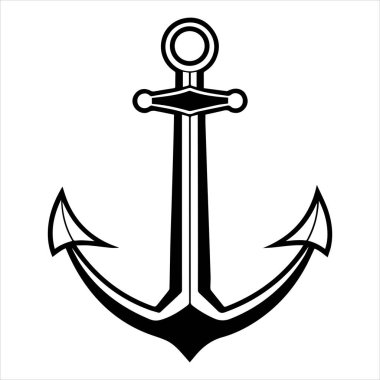 çapa vektör çizimi beyaza izole edildi