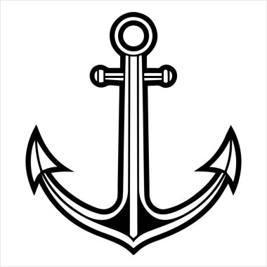 çapa vektör çizimi beyaza izole edildi