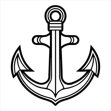 çapa vektör çizimi beyaza izole edildi