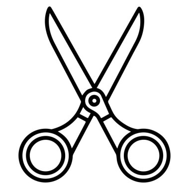 cerrahi makas vektör simgesi belirlendi, arkaplan yok