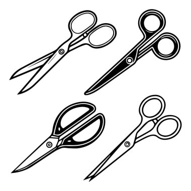 cerrahi makas vektör simgesi belirlendi, arkaplan yok