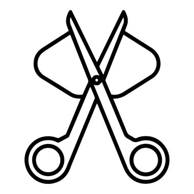 cerrahi makas vektör simgesi belirlendi, arkaplan yok