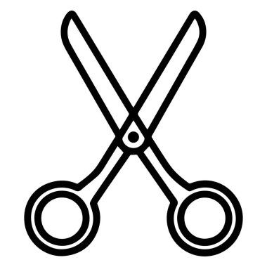 cerrahi makas vektör simgesi belirlendi, arkaplan yok