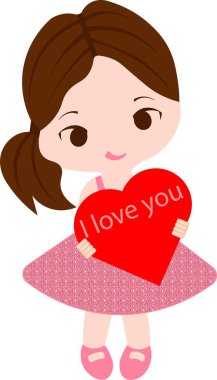 Kalbi olan bir kız.