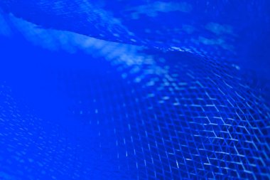 Mavi soyut ızgara dalgaları ağ arka planı