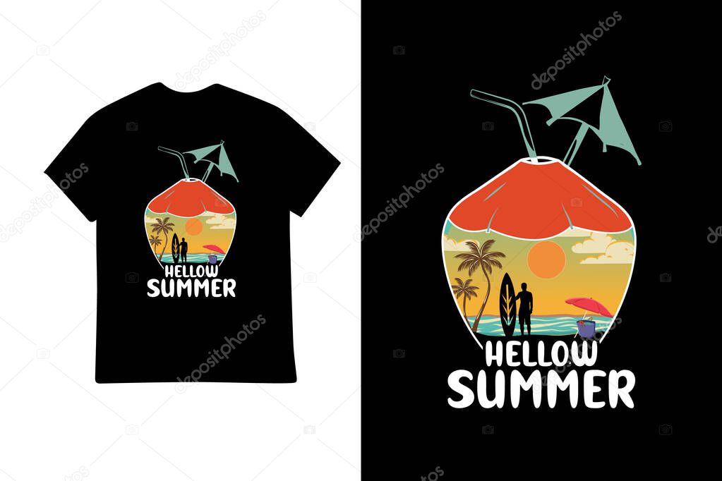 Summer outing t shirt design