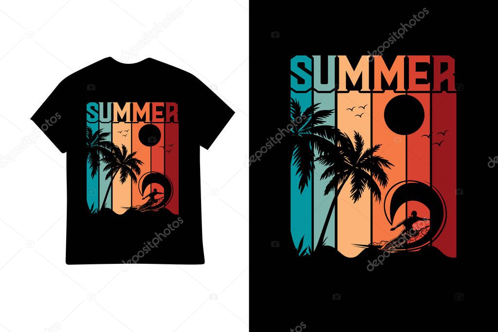 Summer outing t shirt design