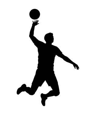 Voleybol vektör grafik illüstrasyonu