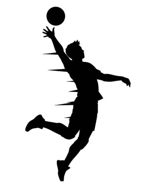 Voleybol vektör grafik illüstrasyonu