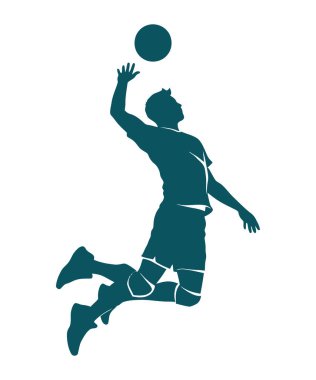 Voleybol vektör grafik illüstrasyonu