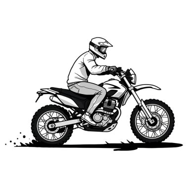 Motosiklet Vektörü İllüstrasyonu sanat grafiği 