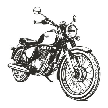 Motosiklet Vektörü İllüstrasyonu sanat grafiği 
