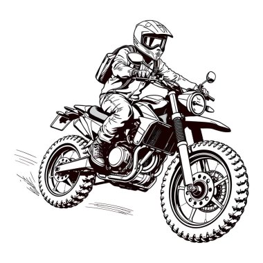 Motosiklet Vektörü İllüstrasyonu sanat grafiği 