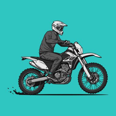 Motosiklet Vektörü İllüstrasyonu sanat grafiği 